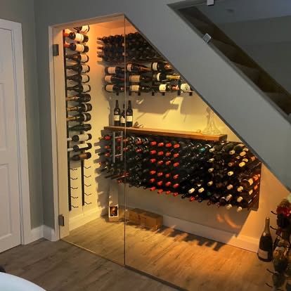 Bespoke wine room lighting installation